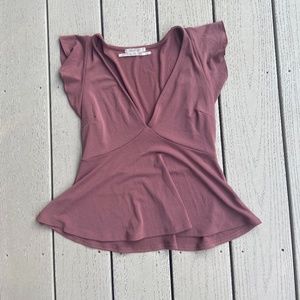 Urban Outfitters Mauve Flutter Top, Size S